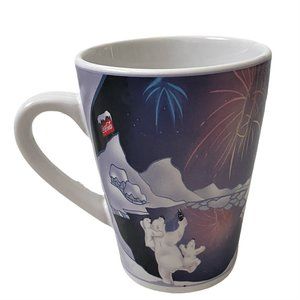 Coca Cola Polar Bear Mug Coffee Tea Cup Christmas Winter Celebration Fireworks